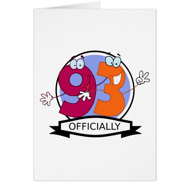 Officiellt 93-dagarsbanderoll hälsningskort (Framsidan)