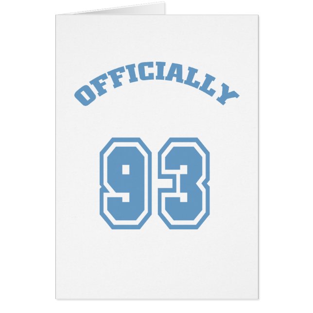 Officiellt 93 hälsningskort (Framsidan)