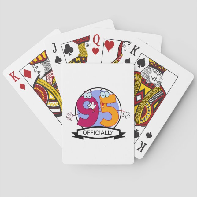 Officiellt 95-dagarsbanderoll spel kort (Baksidan)