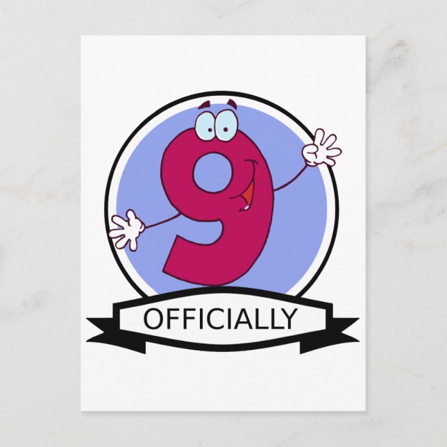 Officiellt 9-dagarsbanderoll vykort (Framsida)