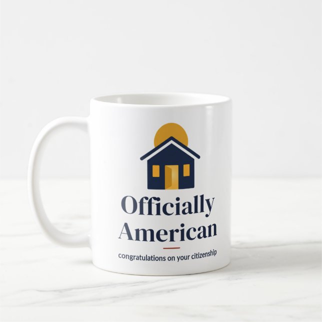 Officiellt amerikanskt medborgarskaps mugg (Vänster)