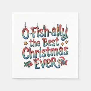 Officiellt Bästa julen någonsin Fiske Jul Pappersservett