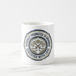 Officiellt befordrad till mormor-annons kaffemugg