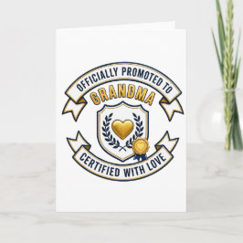 Officiellt befordrad till mormor kort