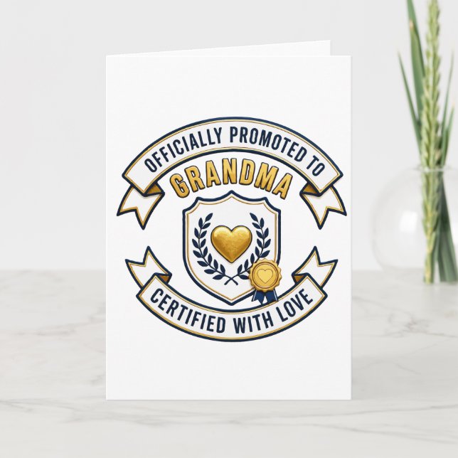 Officiellt befordrad till mormor kort (Framsida)