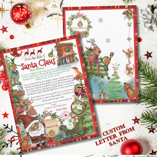 Officiellt brev från Tomte | Traditionell röd (Official Letter from Santa Claus  Traditional Red)