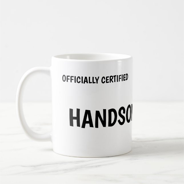 Officiellt certifierad stilig tvåspråkig rolig  kaffemugg (Vänster)