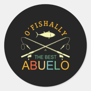 Officiellt Den Bästa Abuelo Vintage Fiske Farfar Runt Klistermärke