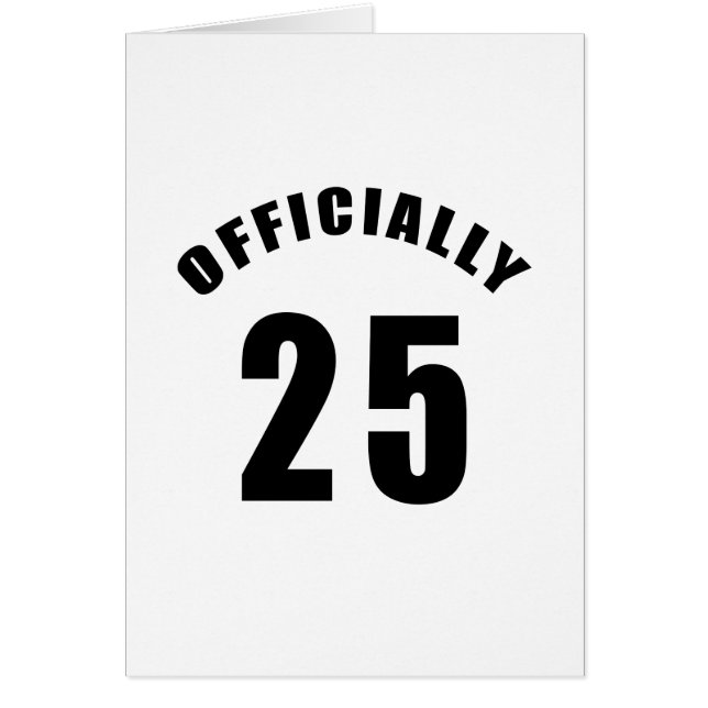 Officiellt design 25 hälsningskort (Framsidan)
