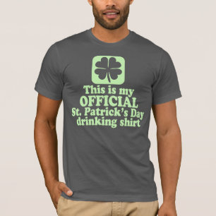 Officiellt dricka för st patrick's day t shirt