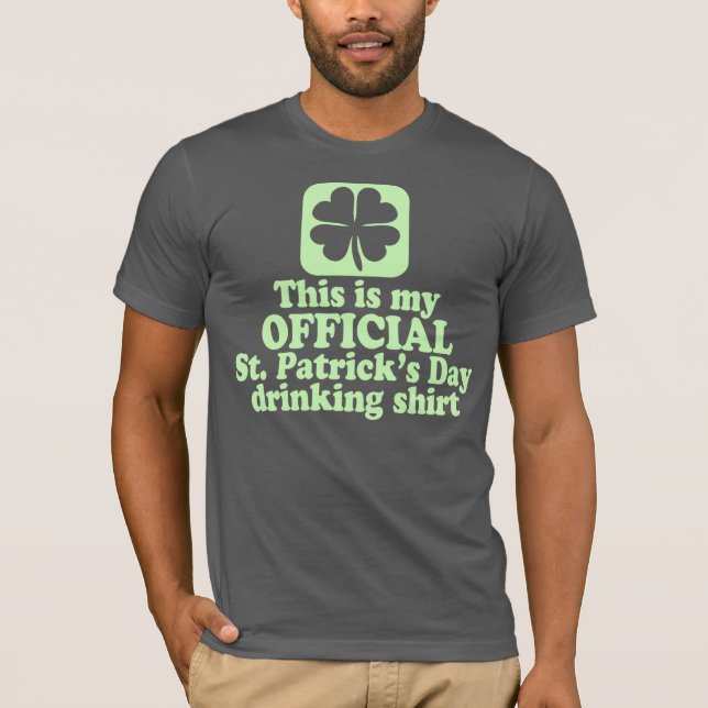 Officiellt dricka för st patrick's day t shirt (Framsida)
