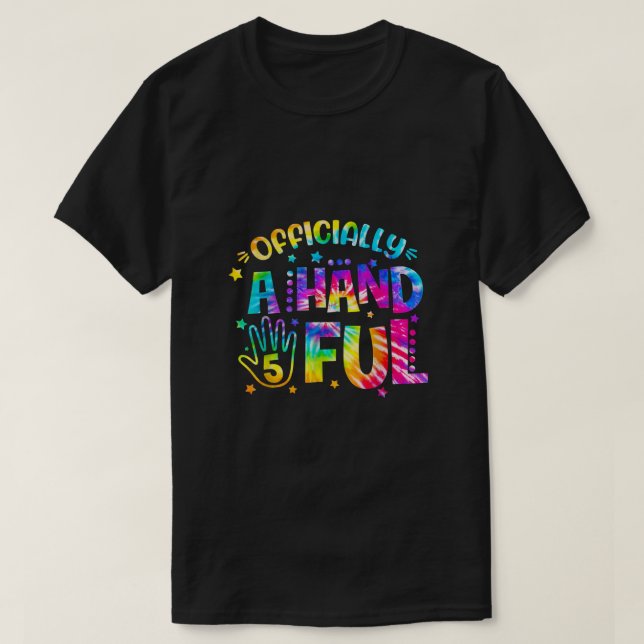 Officiellt en handfull 5 ims fem år gammal Lycklig T Shirt (Design framsida)