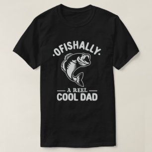 Officiellt En Riktigt Cool Pappa Rolig Fiskare T Shirt