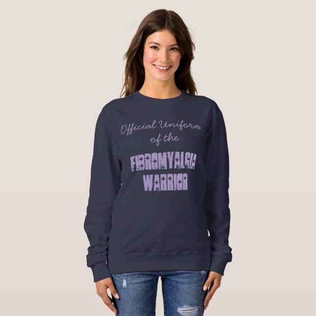 Officiellt enhetligt av Fibromyalgiakrigare T Shirt (Hel framsida)
