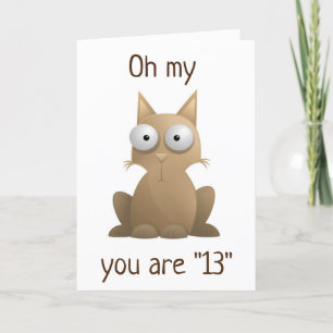 OFFICIELLT ETT TONÅRING VID **13* BIRTHDAY KORT