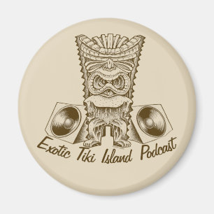 Officiellt exotiskt konstverk för den Tiki Magnet