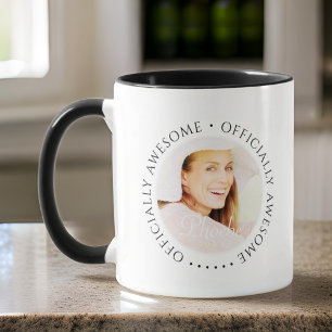 Officiellt Fantastisk Modern Simple Birthday Photo Mugg