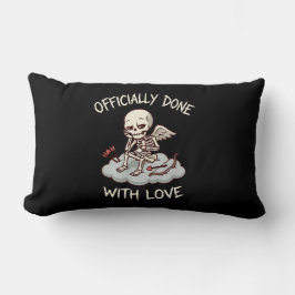 Officiellt Klart Med Skelett Cupid Design Av Kärle Lumbarkudde