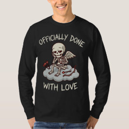 Officiellt Klart Med Skelett Cupid Design Av Kärle T Shirt