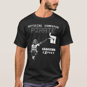 Officiellt knäcka för datorpirat som är sakkunn tee shirt