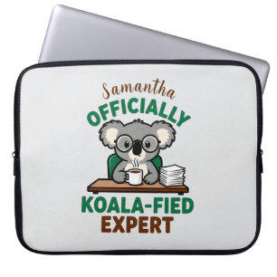 Officiellt Koala-certifierad Expert Rolig Kaffe-sk Laptop Fodral