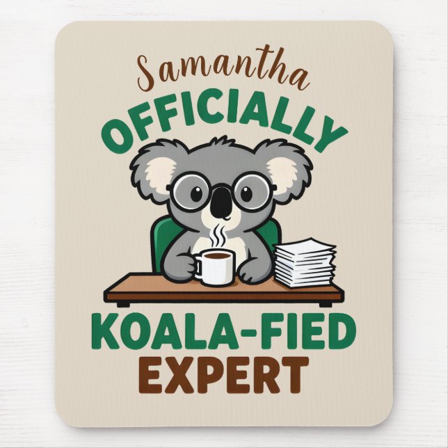 Officiellt Koala-certifierad Expert Rolig Kaffe-sk Musmatta (Framsidan)