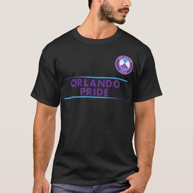Officiellt licensierad Orlando-Pride Ocer NWSL App T Shirt (Framsida)