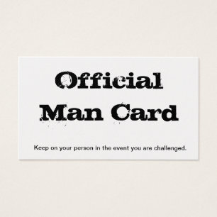Officiellt mankort visitkort