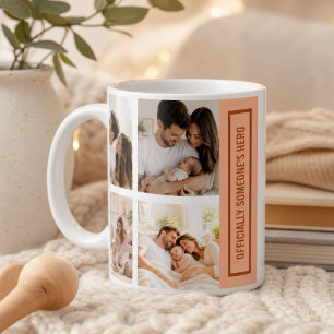 Officiellt Någon's Hjälte Första Fars Dags Foto Kaffemugg
