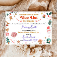 Officiellt North Pole Snälla Listan Certifikat San