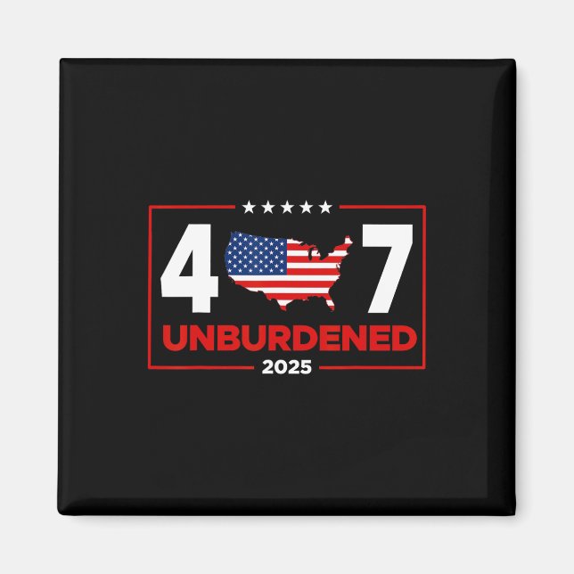 Officiellt obelastad Donald Trump 47:e presidenten Magnet (Framsidan)