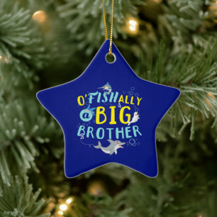 Officiellt - O'Fishally a Big Brother Pun Julgransprydnad Keramik