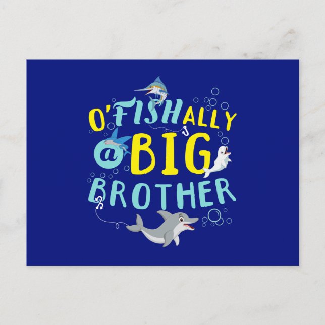 Officiellt - O'Fishally a Big Brother Pun Vykort (Framsida)