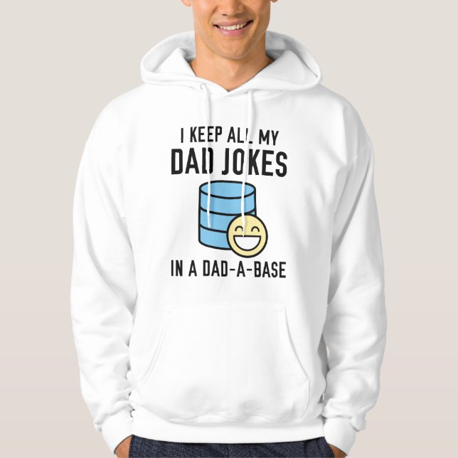 Officiellt Pappa Jokes Hoodie (Framsida)