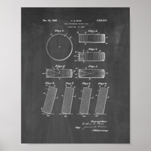 Officiellt patent för NHL-Puck 1942-1960 - svart Poster