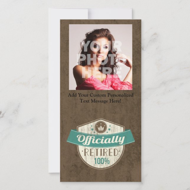 Officiellt pensionerad, 100 % Vintage Pension Meddelande (Framsida)