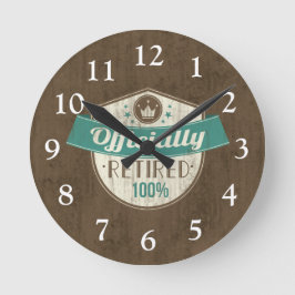 Officiellt pensionerad, 100 % Vintage Pension Rund Klocka