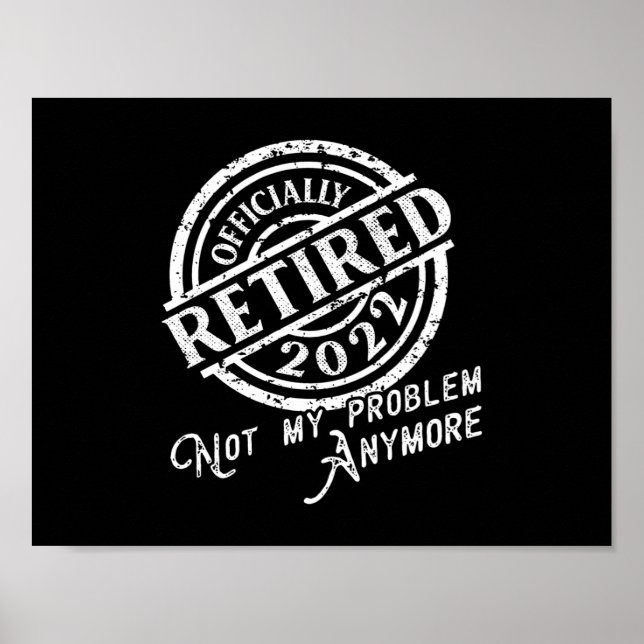 Officiellt pensionerad 2022 Pension Party pensione Poster (Framsidan)