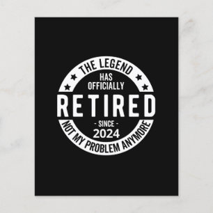 officiellt pensionerad 2024 flygblad