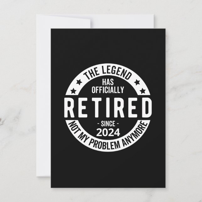 officiellt pensionerad 2024 inbjudningar (Framsida)