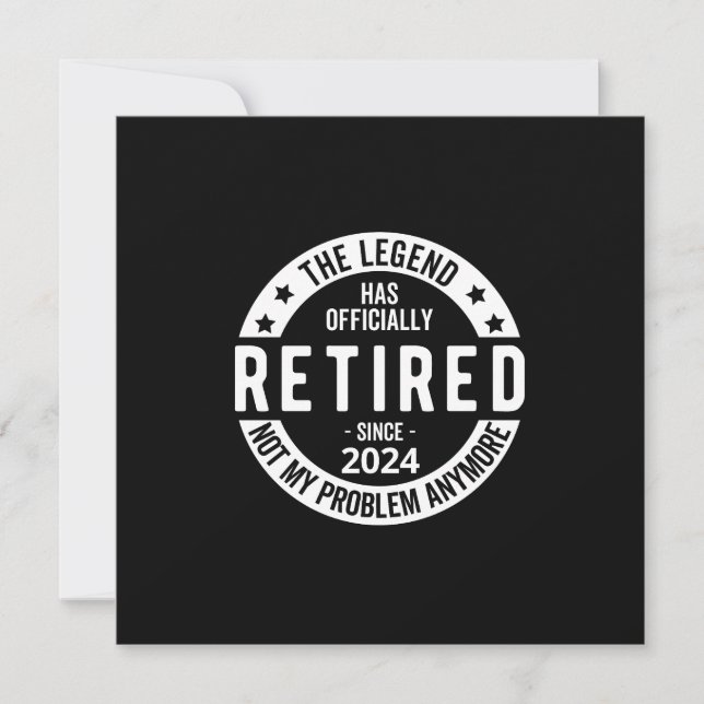 officiellt pensionerad 2024 inbjudningar (Framsida)