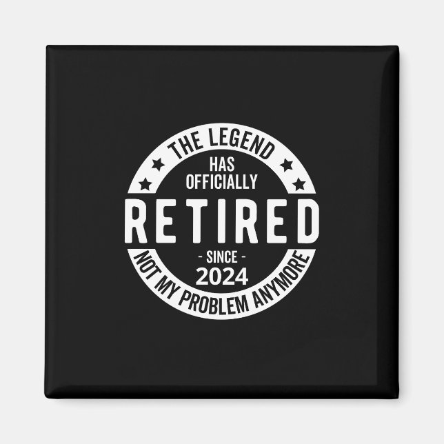 officiellt pensionerad 2024 magnet (Framsidan)