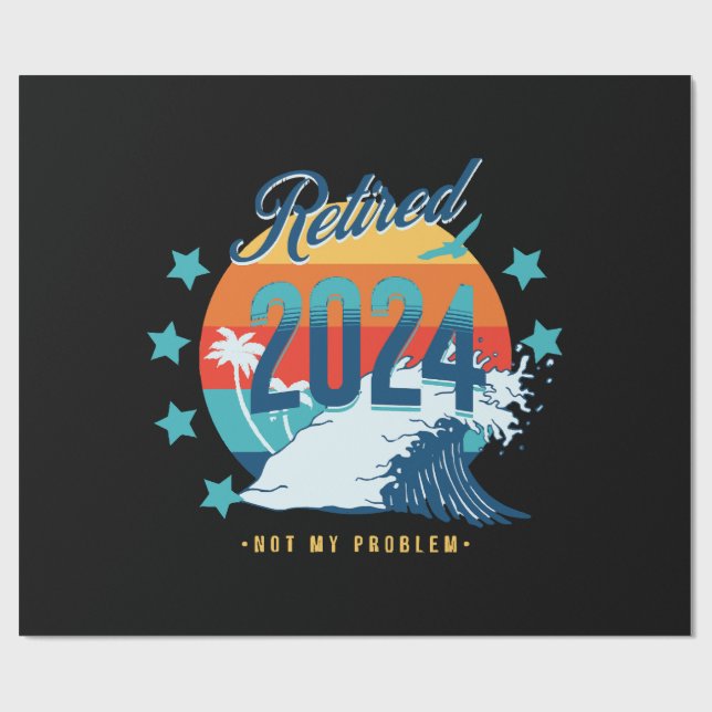 Officiellt pensionerad 2024 presentpapper (Platt)