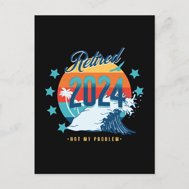 Officiellt pensionerad 2024 vykort (Framsida)