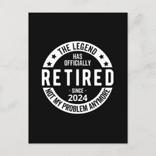 officiellt pensionerad 2024 vykort