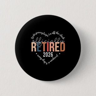 Officiellt pensionerad 2025 Heart T-shirt för kvin Knapp