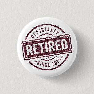 Officiellt pensionerad 2025 Pensionering Män Kvinn Knapp