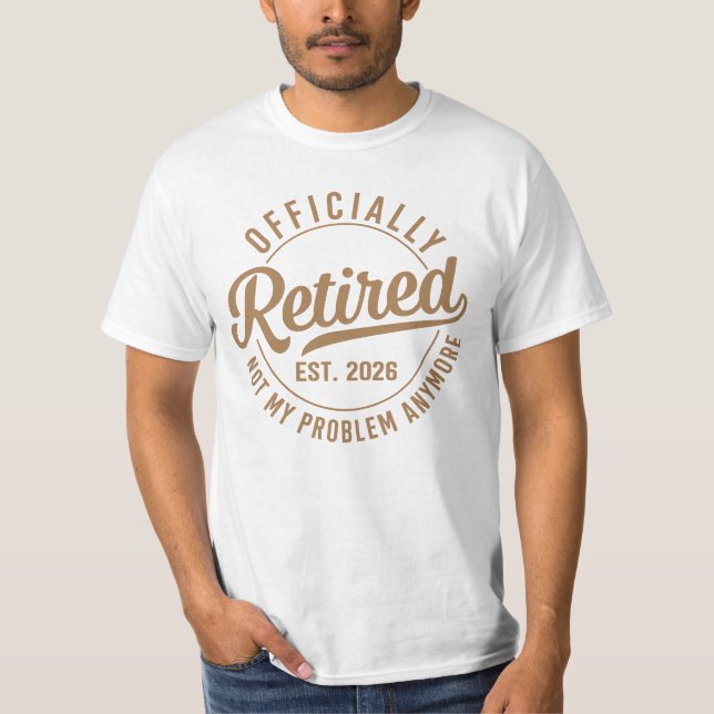 Officiellt Pensionerad 2026 Inte Mitt Problem Läng T Shirt (Framsida)