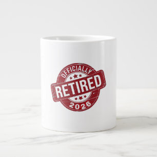 Officiellt pensionerad 2026 jumbo mugg