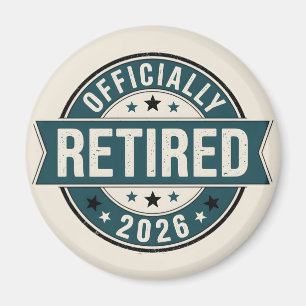 Officiellt pensionerad 2026 magnet